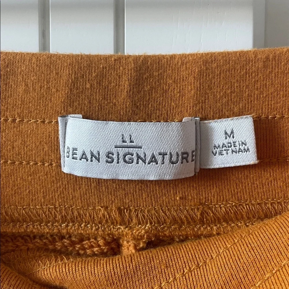 LL Bean Women’s Signature Orange Jogger w/ Gray Detail Drawstring Waistband - M